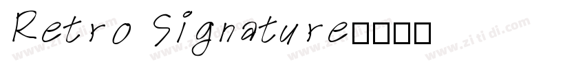 Retro Signature字体转换